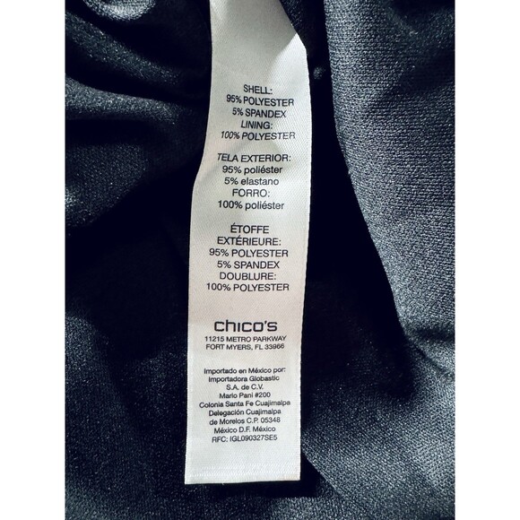 Chico's Textured Black A-Line Skirt - Picture 6 of 6